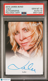2013 James Bond Autograph Lulu Auto Singer Limited Edition PSA 10/10